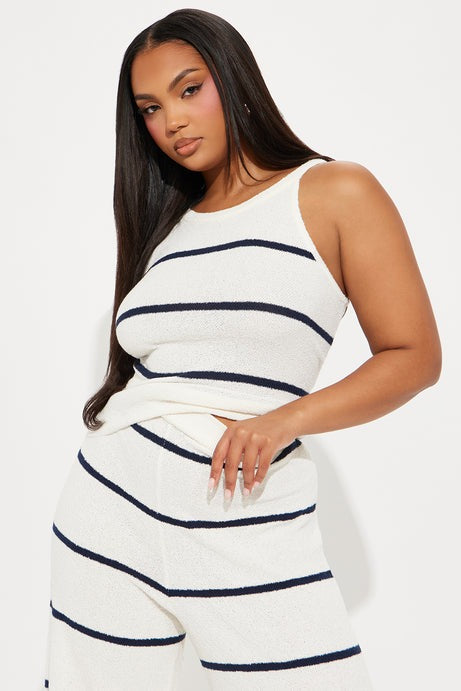 Samantha Striped Pant Set - Cream/combo