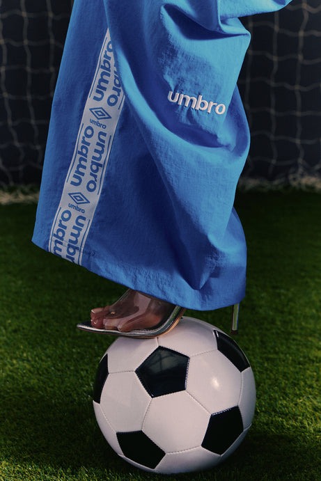 Umbro Varsity Windbreaker Wide Leg Pants - Blue
