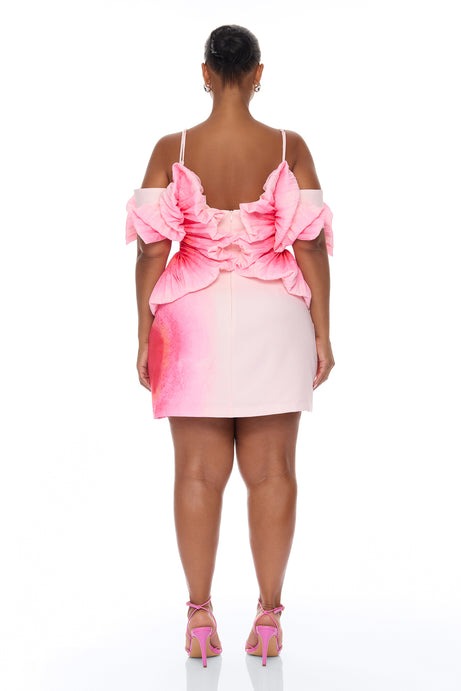 Kaia Pleated Mini Dress - Pink