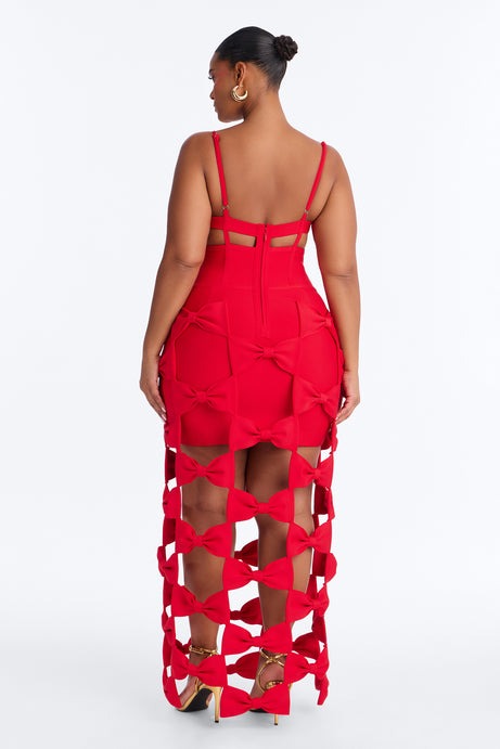 I'm The Prize Bandage Gown - Red