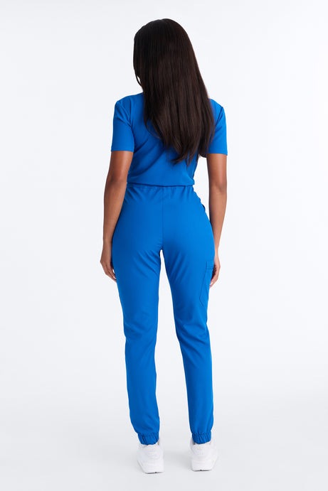 Prime Care Belted Uniform Scrub Jumpsuit - Royal