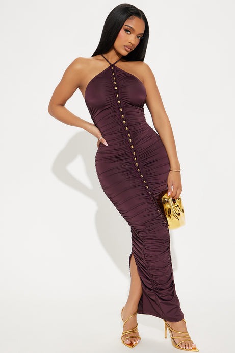 Regina Halter Maxi Dress - Purple
