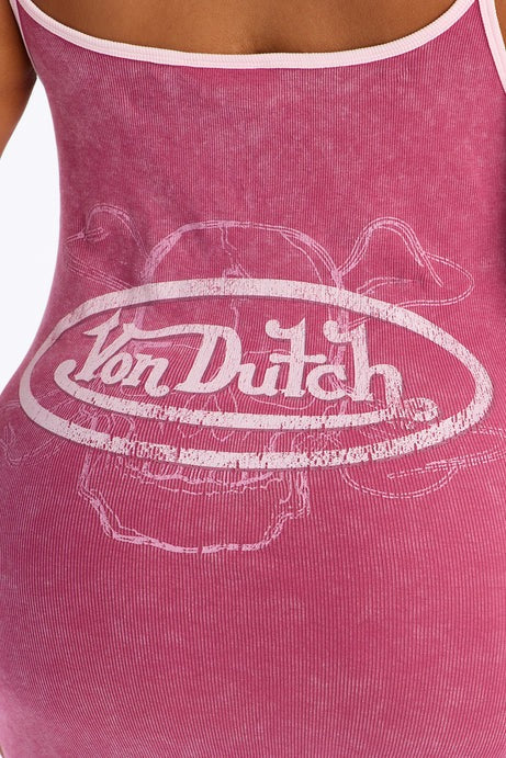 Von Dutch Washed Mini Dress - Pink