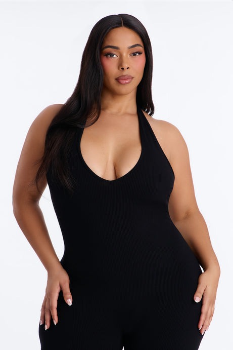 Taytum Snatched Capri Jumpsuit - Black