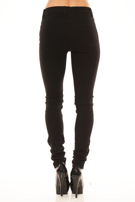 10â3 Front Rise Skinnies - Black Denim