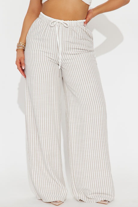 Hayden Double Waistband Pant - Stone