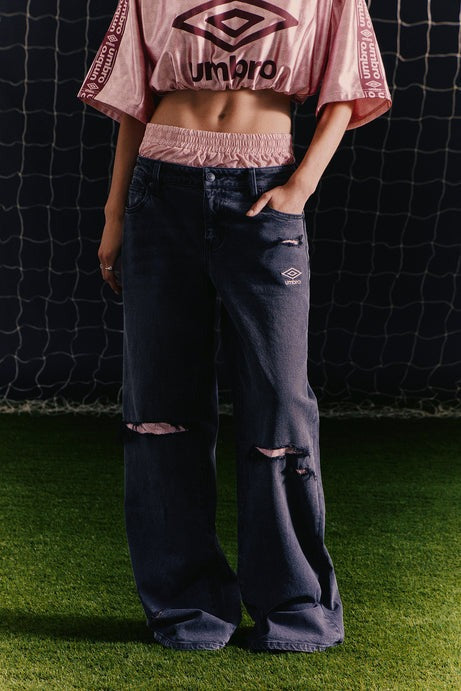 Umbro Boxer Wide Leg Jeans - Black Wash