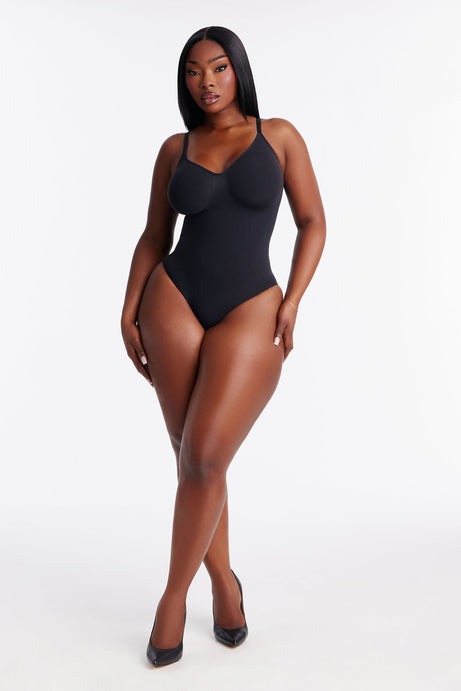 Nova Sculpt Seamless Strong Compression Brief Bodysuit - Black