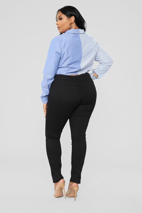 Skinny Uniform Pants - Black