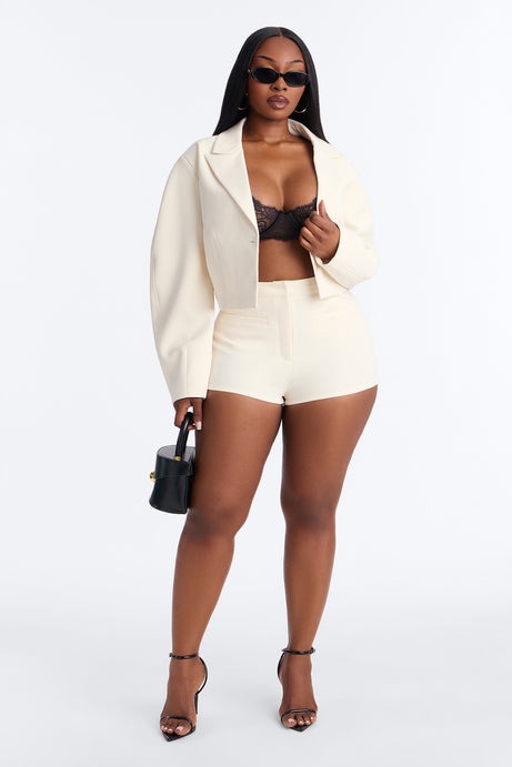 Kennedy High Rise Cheeky Short - Ivory