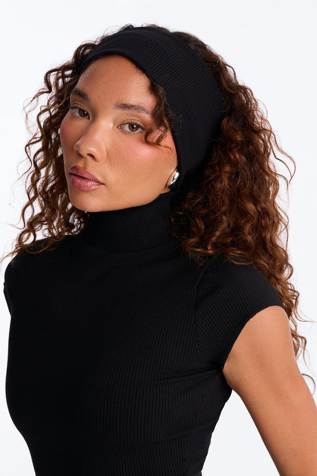 Katya Snatched 2 Piece Cap Sleeve Romper Set - Black