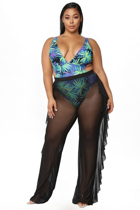 Sunshine See Through Cover Up Pant - Black