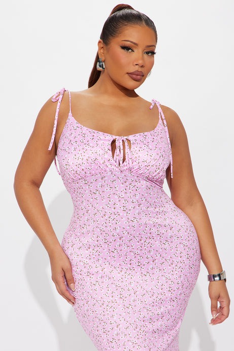 Samantha Floral Maxi Dress - Pink
