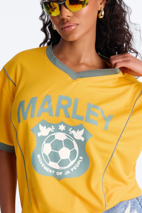 Bob Marley Soccer Jersey - Yellow