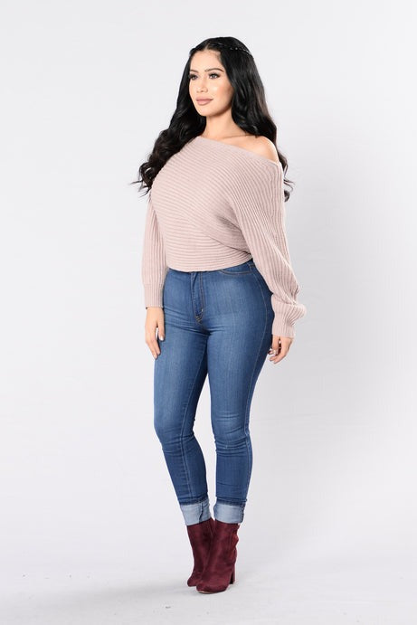 Off Balance Sweater - Dusty Pink