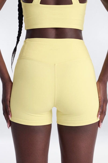ButterSoft 4â3 Hidden Pocket Biker Shorts - Soft Yellow