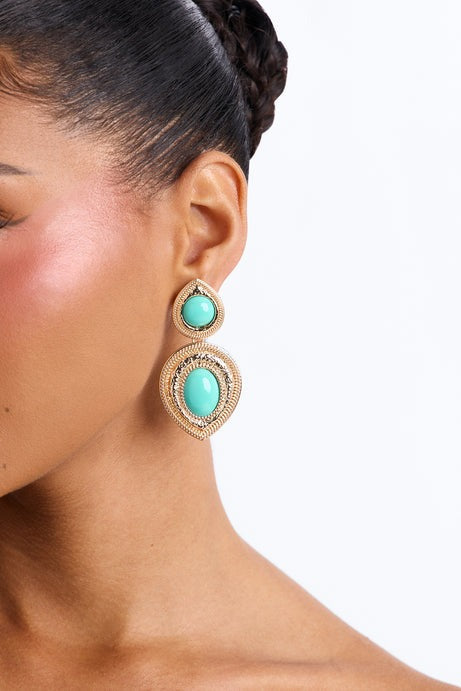 Serenity Drop Earrings - Turquoise