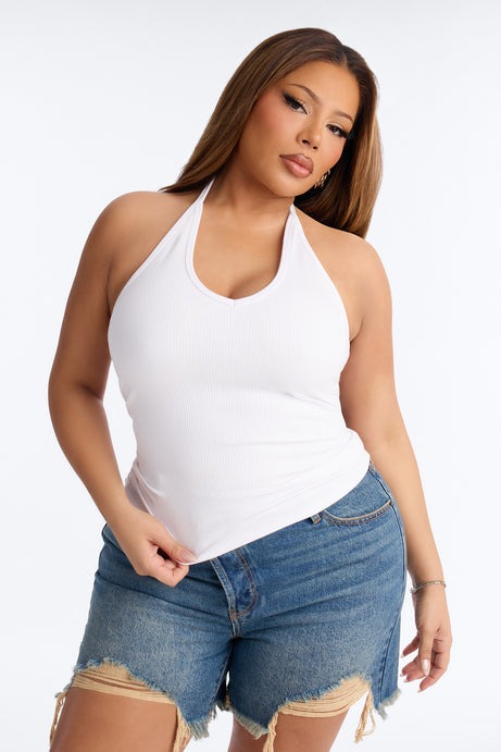 Gaia Snatched Tank Top - White