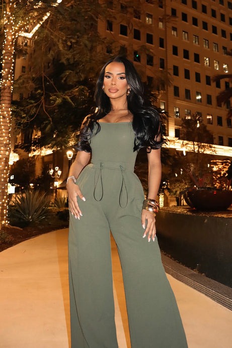 Willow Cargo Jumpsuit - Olive