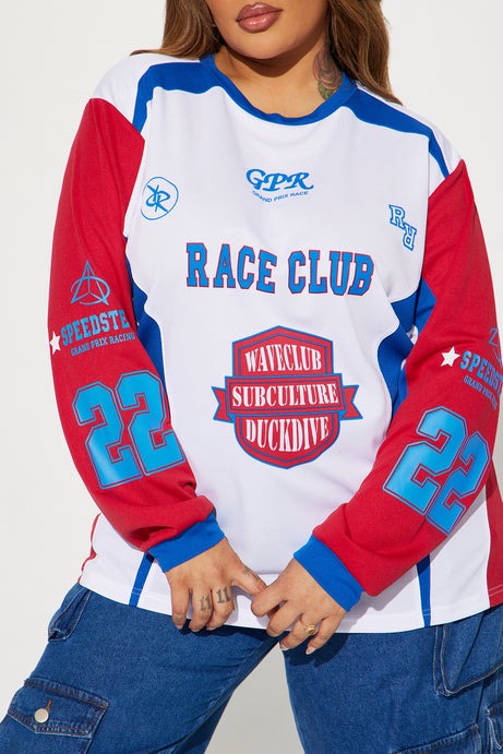Hot Shot Race Club Jersey Tee - White/combo