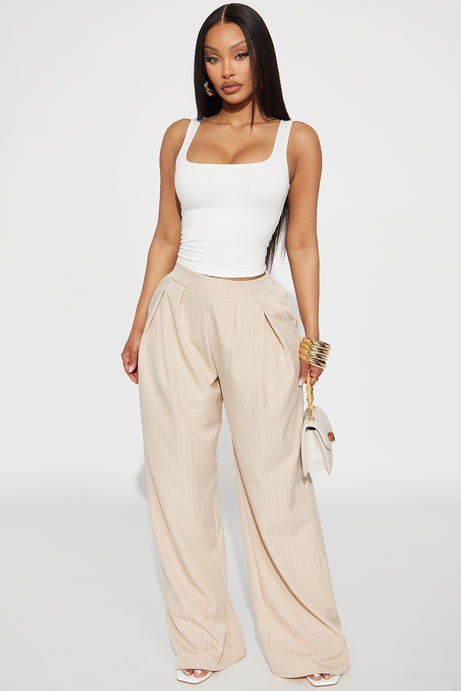 Zinnia Double Lined Tank Top - White