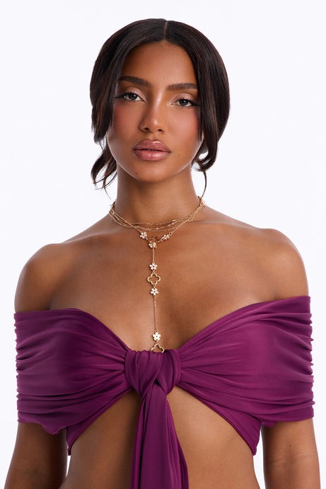 Just My Luck Lariat Necklace - Gold