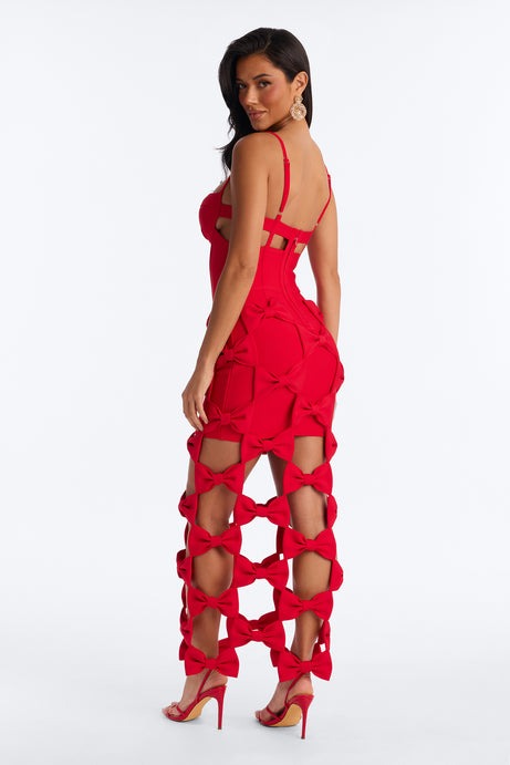 I'm The Prize Bandage Gown - Red