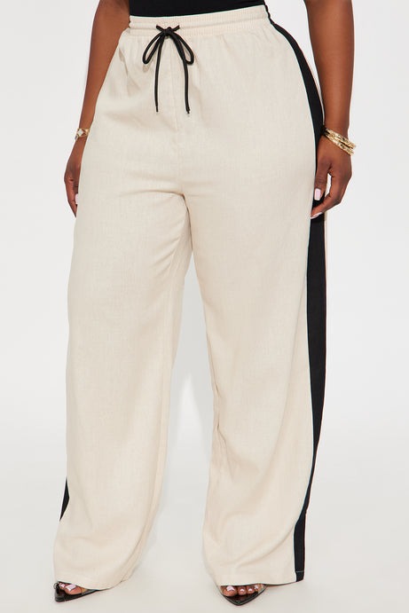 Vacay Is Calling Wide Leg Linen Pant - Khaki