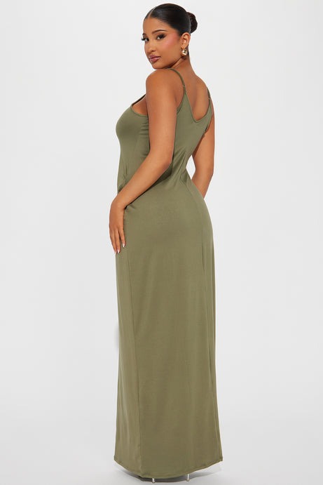 Simple Saturday Maxi Dress - Olive