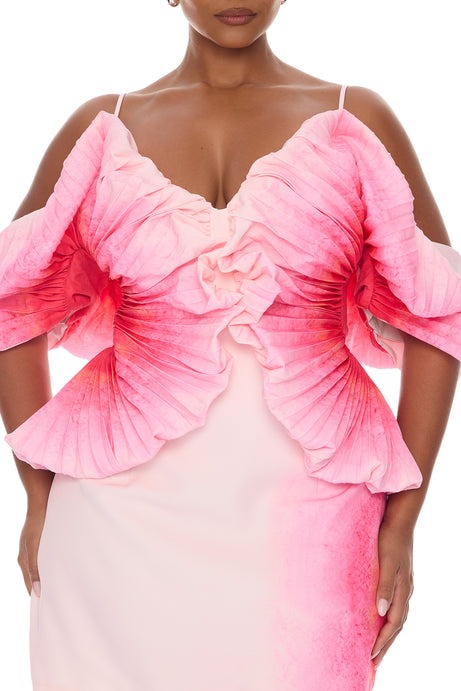 Kaia Pleated Mini Dress - Pink