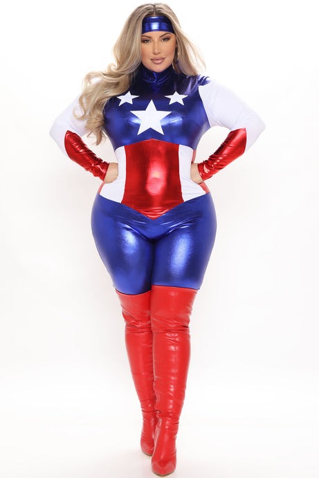 Star Spangled Hero 2 Piece Costume Set - Blue