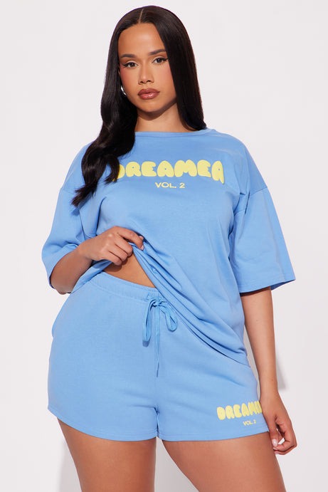City Of Dreamers Short Set - Blue