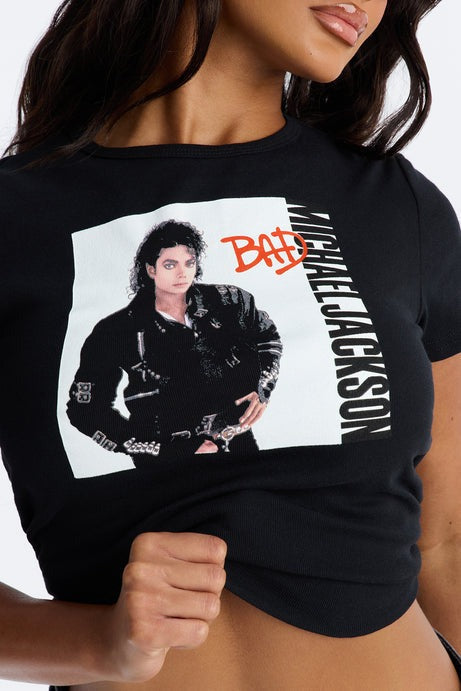 Michael Jackson Bad Baby Tee - Black