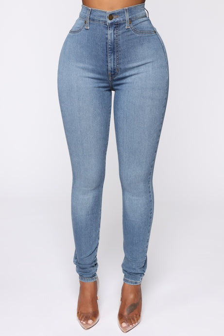 Flex Game Strong Super High Rise Skinny Jeans - Light Wash