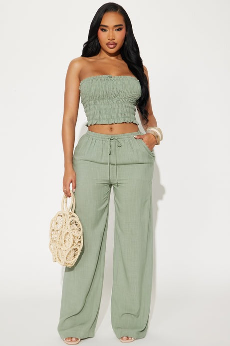 Talia Pant Set - Sage
