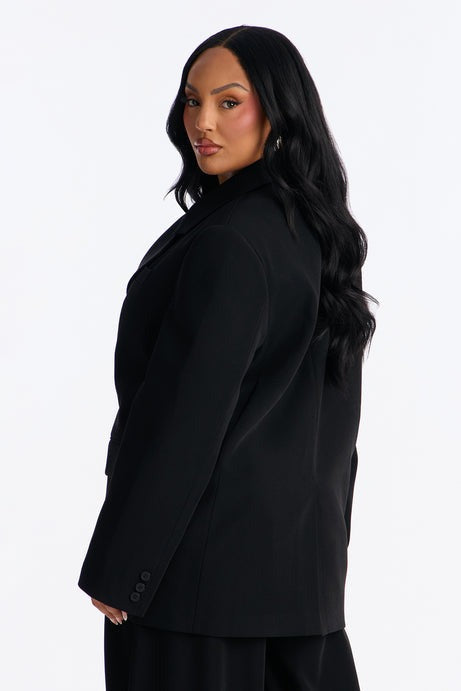 Independent Woman Oversized Blazer - Black