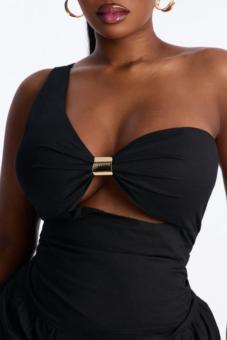 Priya Balloon Leg Jumpsuit - Black