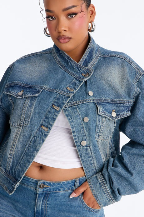 Toledo Crossover Denim Trucker Jacket - Medium Wash