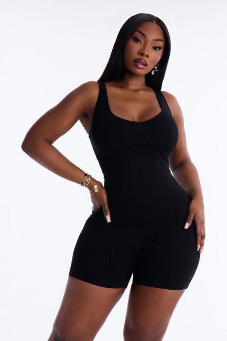Libby Snatched Romper - Black