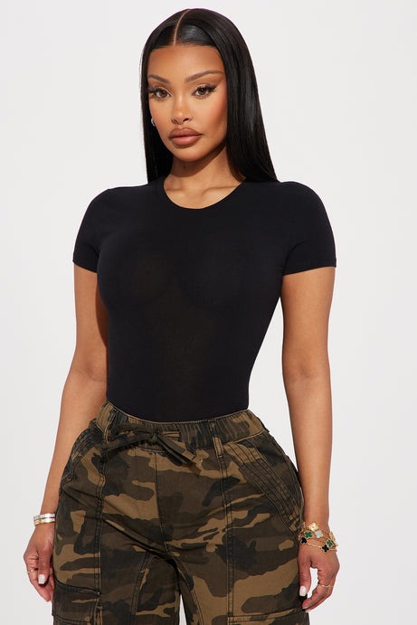 Camilla Classic Fit Crew Neck Tee - Black