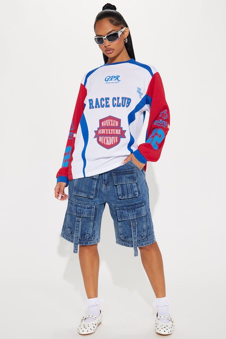 Hot Shot Race Club Jersey Tee - White/combo
