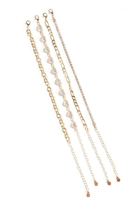 Believe In You 4 Piece Bracelet Set - Gold