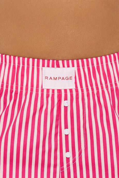 Long Naps Tank PJ Boxer Short Set - Hot Pink