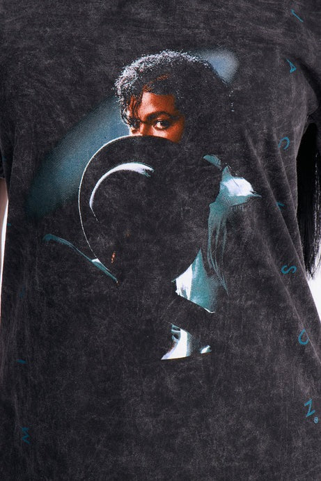 Michael Jackson Washed Tee - Black Wash