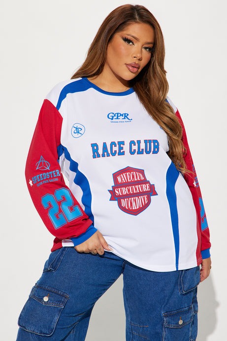 Hot Shot Race Club Jersey Tee - White/combo