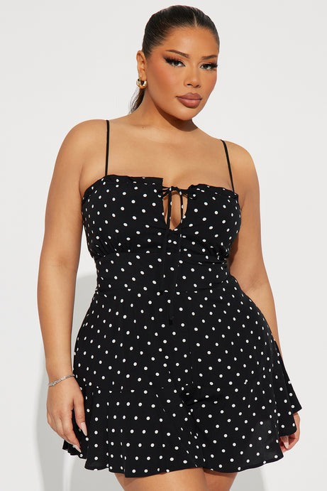 Itzel Romper - Black/White