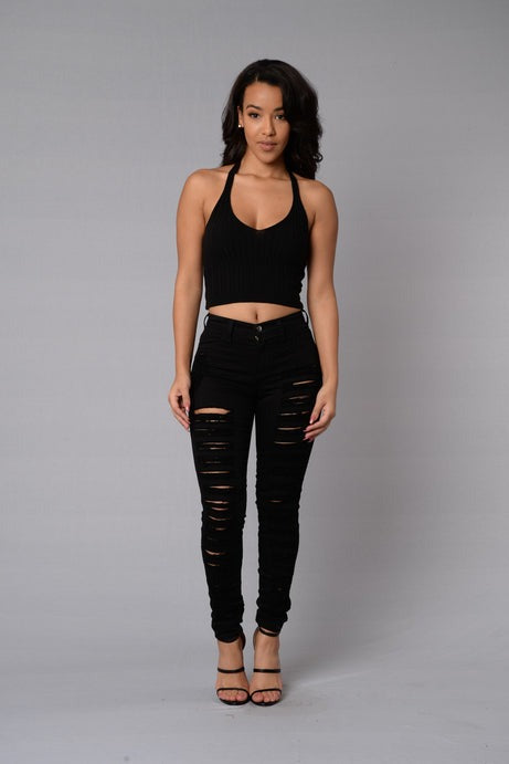Rip Me Open Jeans - Black