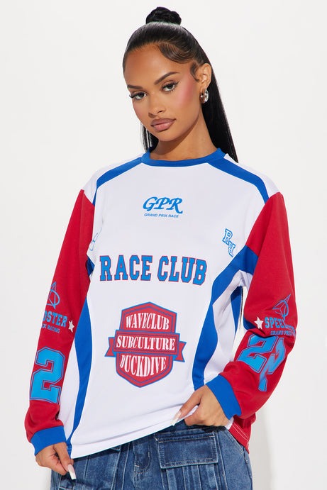 Hot Shot Race Club Jersey Tee - White/combo