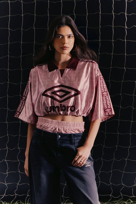 Umbro Girly Cropped Polo - Pink