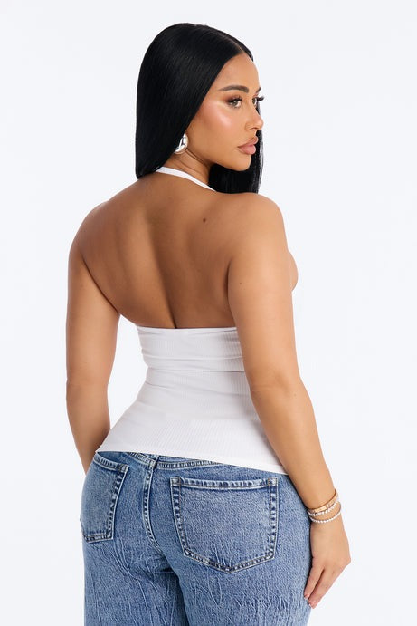 Gaia Snatched Tank Top - White